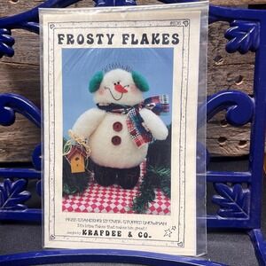 Frosty Flakes Snowman Pattern 1999 Krafdee & Co. Makes a tall Snowman